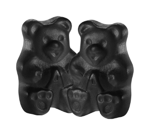 Albanese Black Cherry Gummi Bears  gummy candy in black